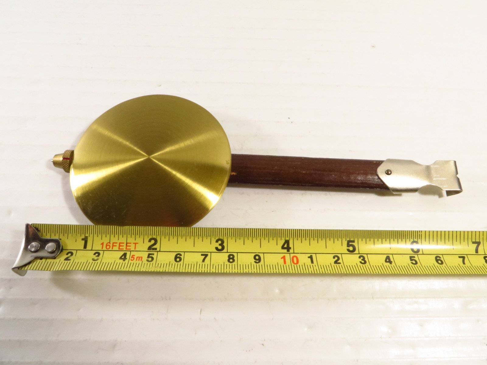 Old Antique 7" Long WALL SCHOOLHOUSE CLOCK PENDULUM 1.8 Oz