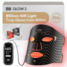 INIA Red Light Therapy Mask for Face   4 Light Modes with 850nm NIR, Red Blu...