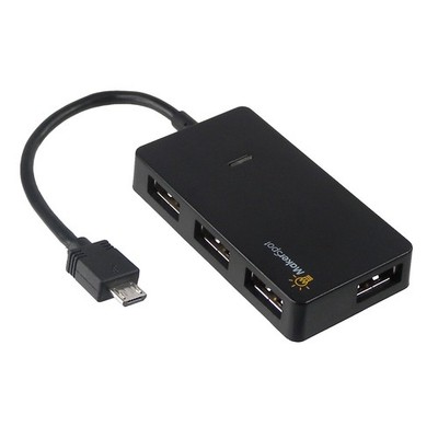 Micro USB OTG Hub for Raspberry Pi Zero 4 Port High Speed Sync and Extension ...