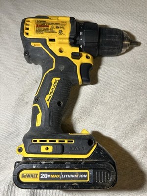 DeWalt  Atomic, Compact Used Dcd708 Cordless Driver Drill 1/2 Inch W/ Battery