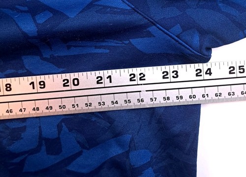VTG Russell Hoodie Men's L Blue Camo Pullover Kangaroo Pockets - Picture 6 of 9