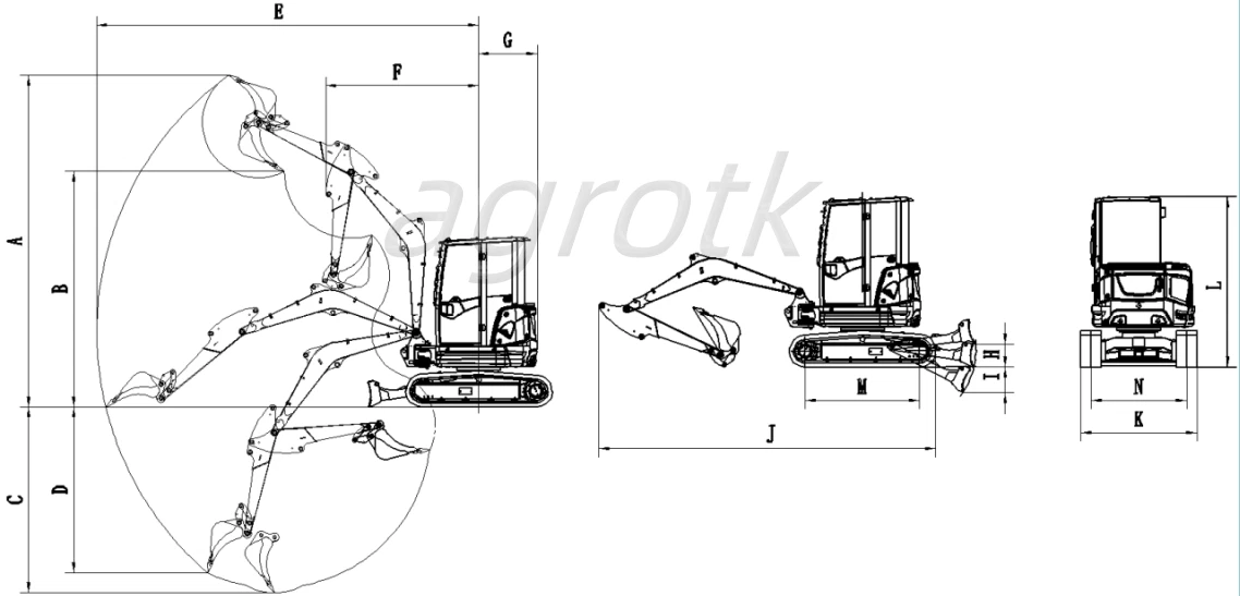 AGT KX12-CDB Excavator Technical Detail