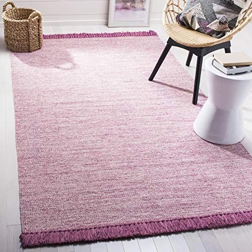 Montauk Collection Accent Rug - 3' x 5', Pink, Handmade Tassel Cotton, Ideal - Image 2 of 4