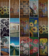 Bamboo Beaded Handmade Curtain Door Hanging Room Divider Beach Car Road Floras
