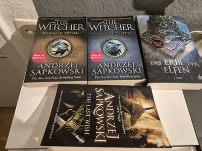 Andrzej Sapkowski - the Witcher: Die Hexer Saga Englisch/Deutsch 4× Bücher