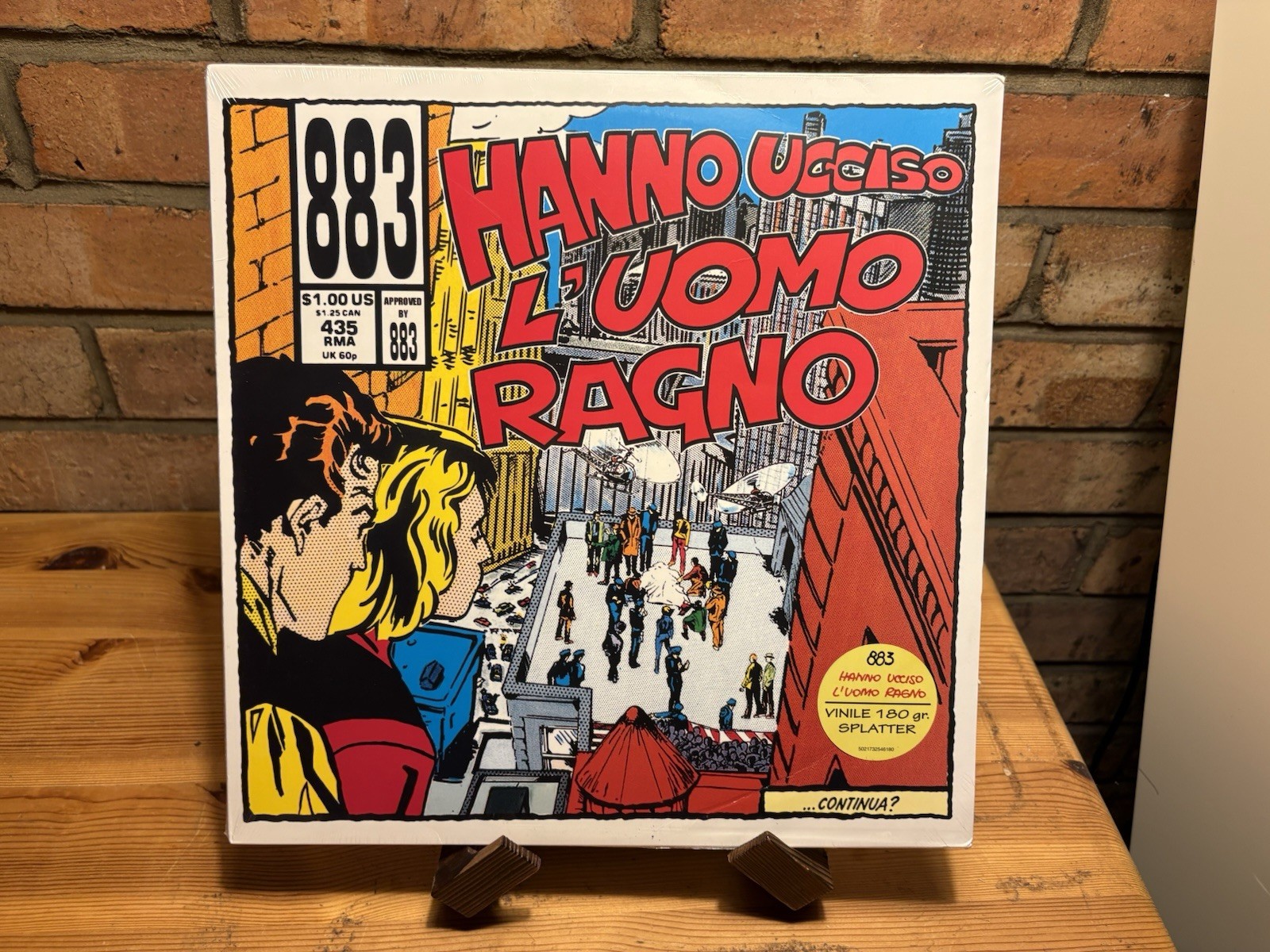 883 Hanno Ucciso L'Uomo Ragno LP Yellow & Red Splatter Limited Edition Vinyl New