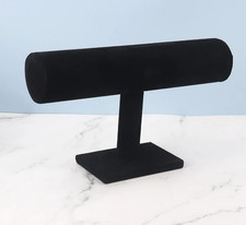 Velvet T-Bar Bracelet Display Stand Black Gray Jewelry Holder Watch Bangle Rack