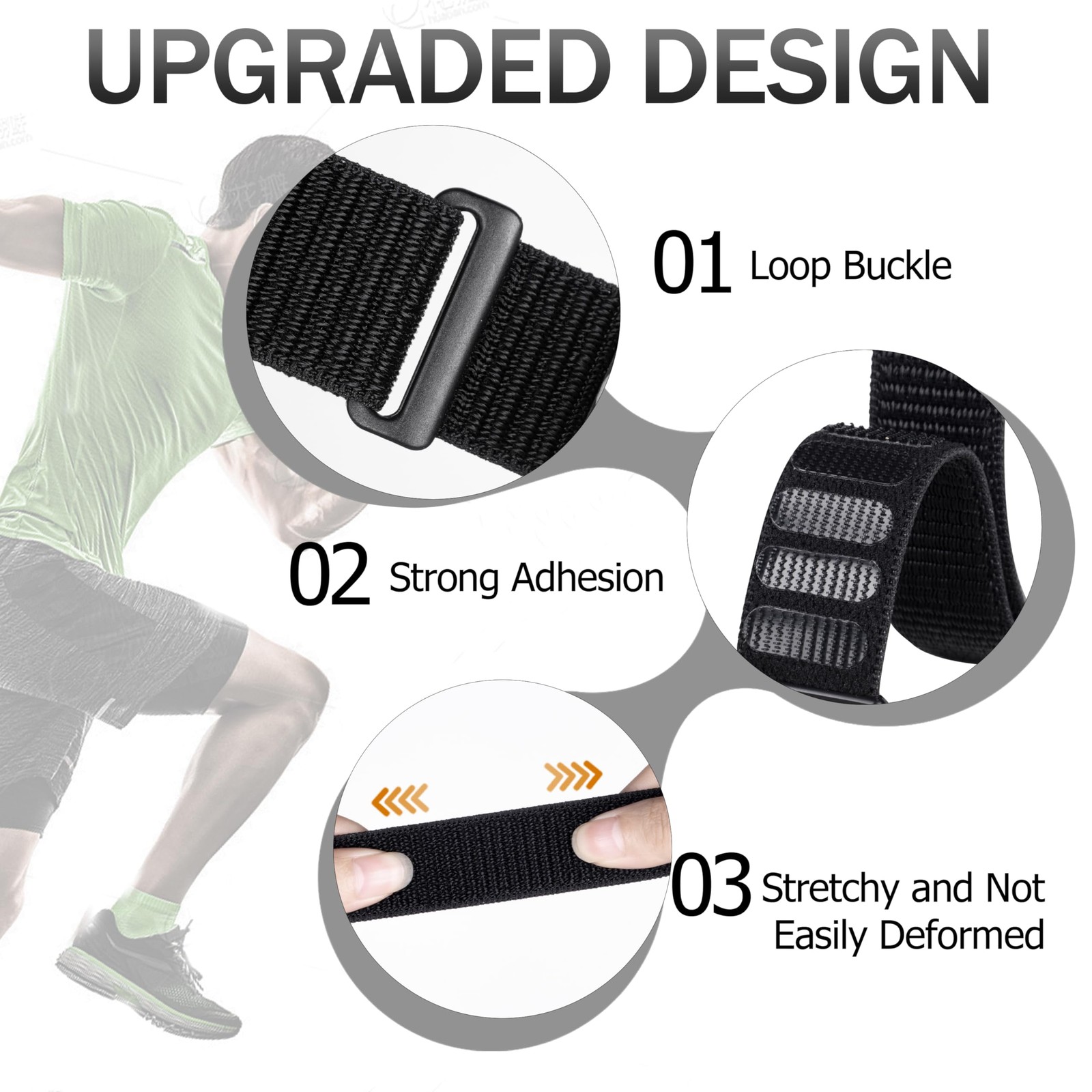 2 Pack Ankle/Arm Band Compatible with Apple Watch 49mm 46mm 45mm 44mm 42mm 41...