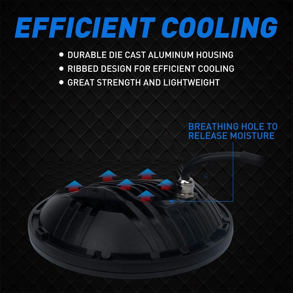 Faros redondos de haz alto/bajo de 7 pulgadas para Oldsmobile Cutlass Supreme 1973-1975 NUEVO Foto 3 de 4