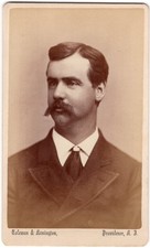 Antique CDV Circa 1880s Coleman & Remington Handsome Man Mustache Providence