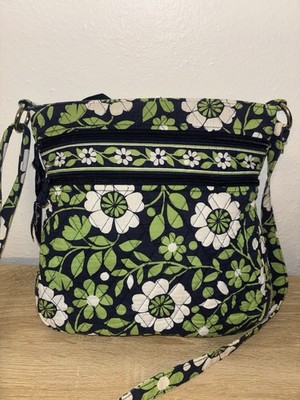 Vera Bradley Lucky You Crossbody Purse Handbag Quilted Bag Retired Print Navy