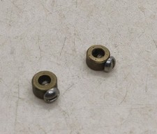 Gilbert Erector Set Part BH Brass Plated Steel Collar Set of 2