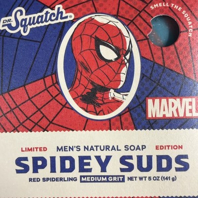 Dr. Squatch Spidey Suds (Spiderman) Marvel 5 oz Limited Edition Soap NIB
