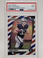 2024 Panini Prizm - Rookies Brock Bowers #315 Red White & Blue Prizm (RC)