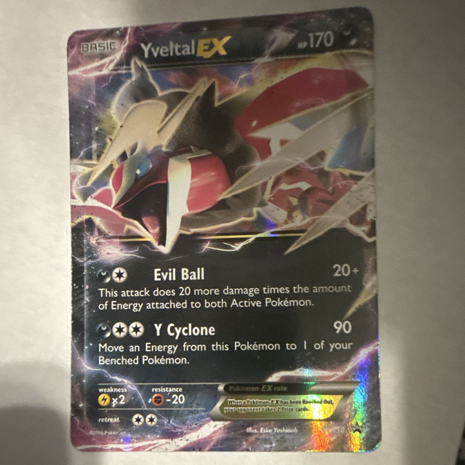 Pokémon Yveltal EX 79/146 Rare Holo EX XY Base Set Basic HP170 English