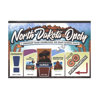Late for the Sky Board Game North Dakota-Opoly Box SW (New)