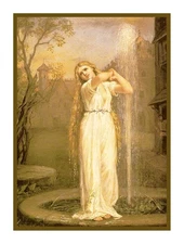 Undine by PreRaphaelite  Waterhouse  Counted Cross Stitch Chart Pattern