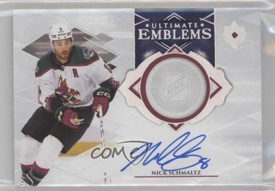 2023-24 Upper Deck Ultimate Collection Emblems Nick Schmaltz #UE-NS Auto 05w7