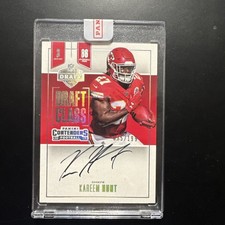 KAREEM HUNT 2017 CONTENDERS DRAFT CLASS AUTOGRAPH on card /199 Rookie Chiefs. rookie card picture