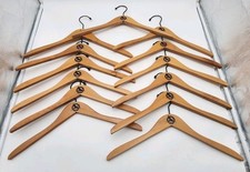 Vintage 13 Eddie Bauer Wooden Clothing Shirt Hanger Lot