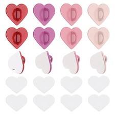 12 Pcs Heart Phone Charm Hook, Red/Rose Red/Dark Pink/Light Pink