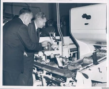 1952 Seattle Langendorf Bakery Mayor Allen Pomroy Machine Photo 8X10