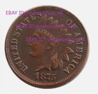1875 Indian Head Cent Penny Tough Choice XF Better Date Coin