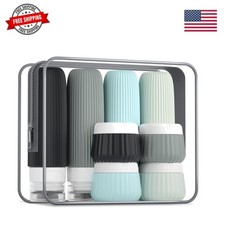 Travel Bottles - 8 Pack, TSA Approved Travel Size Toiletries, Leak Proof Sili...