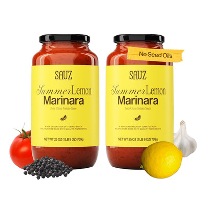 Summer Lemon Marinara Sauce | Clean Ingredients, No Seed Oils, Gluten-Free | Fre
