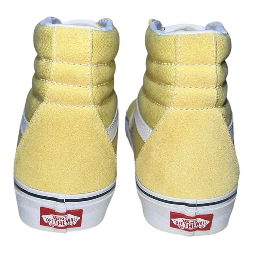 Vans Men's Size 9 High Top Yellow White Suede Skate Shoes Off the Wall Sneakers - Picture 4 of 7