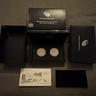 2013 W REVERSE PROOF & ENHANCED SILVER EAGLE 2 COIN WEST POINT SET WITH BOX/COA