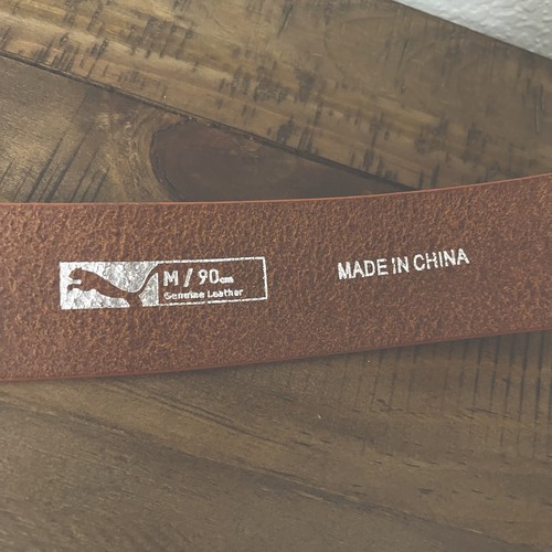 Cinturón de golf Puma de cuero naranja plateado hebilla Puma M 90 cm - Imagen 4 de 7