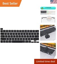 Black Silicone Keyboard Skin for MacBook Pro 13/16 Inch - Dust and Spill Guard