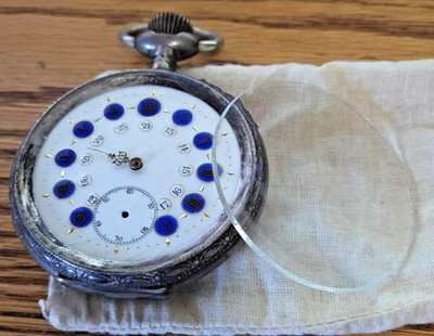 Antique Goliath Pocket Watch   800 Silver Case K&M   Working, Needs Repair