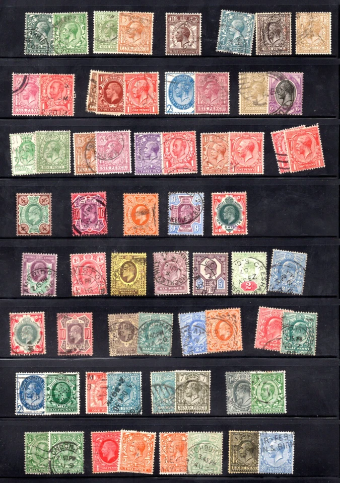 Reino Unido GB 1840-1940 COLECCIÓN DE 157 SELLOS REINA VICTORIA AL REY GEORGE VI Foto 3 de 4