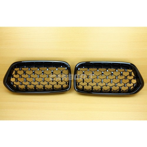 For BMW F39 X2 Sport Diamond Design Glossy Black Front Grill Grille 2018-2020 - Picture 6 of 8