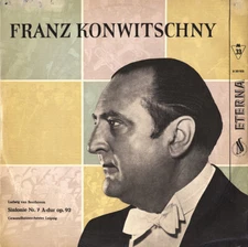BEETHOVEN Symphony 7 KONWITSCHNY Leipzig GH / Eterna 820105 LP EX GG1 1959 Mono