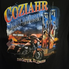 COZIAHR Harley Davidson shirt - Decatur Illinois  - Large Black Short Sleeve