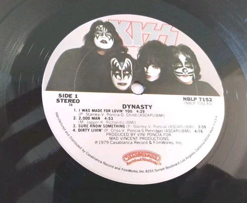 KISS Dynasty Nblp 7152 AS-CP4 Vinyl Record Only 1979