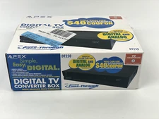 Apex DT 250A Digital To Analog TV Tuner Converter Box with Remote New Open Box