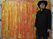 Gerhard Richter style Professional Painting 84”X62” (7 Foot) Abstract Modern XL