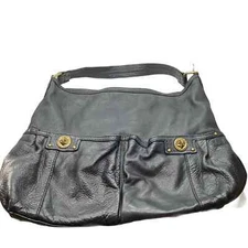 Marc by Marc Jacobs Shoulder Bag Women's Black Slouchy Leather Classic 12.5"