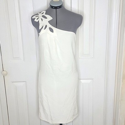 tibi one shoulder dress Tibi Eco Poplin One-Shoulder Dress