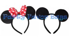 Minnie And Mickey Mouse Ears Headbands Adult Kid Halloween Costume Black Red