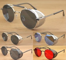 Round Goggles Steampunk Blinder Sunglasses Women's Men's UV400 Fashion Hippie