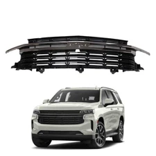 For 2021-2024 Chevy Tahoe / Suburban HC Style Front Mesh Grille (Gloss Black)