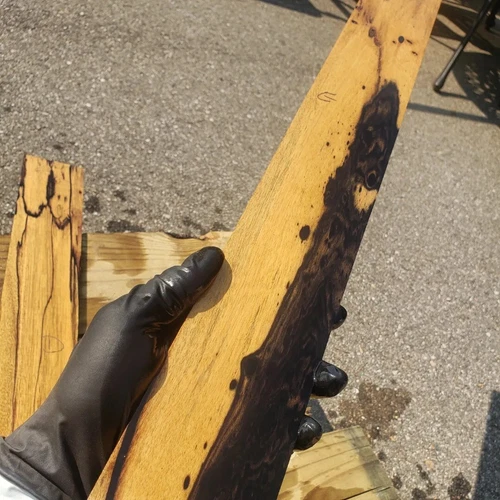 Black and white ebony guitar fingerboard pale moon figured wood luthier supply 