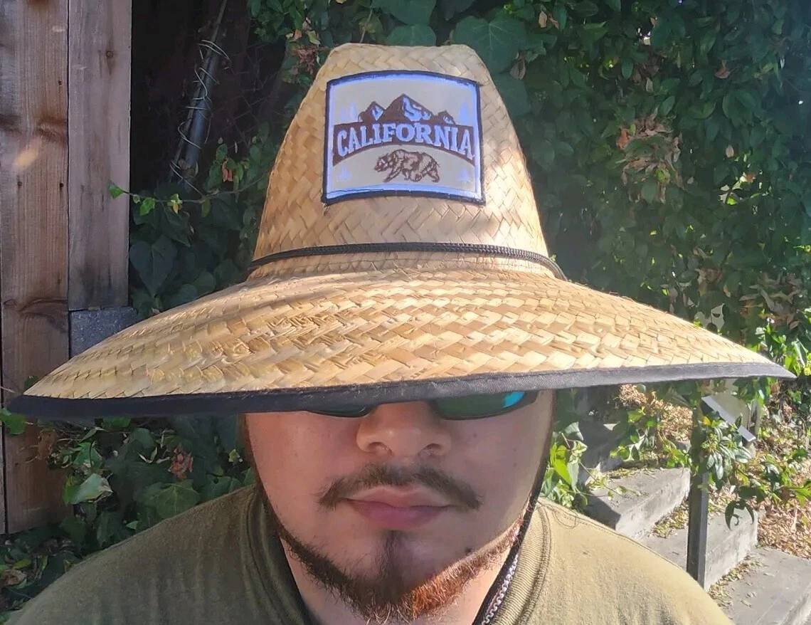 Wide Brim Straw Summer HAT California Republic # 3 Sombrero FREE SHIPPING!!!