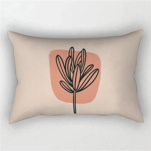 Abstract Leaves Plant Sofa Pillow Cover Rectangle Face Cushion Cover Geometric - Picture 13 of 38