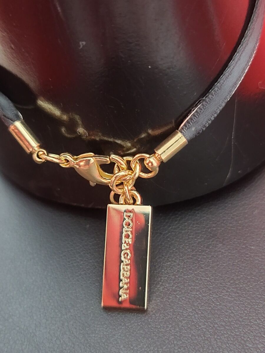 Dolce And Gabbana Flower Ribbon Bracelet With Pouch And Box Dolce And Gabbana Flower Ribbon Bracelet With Pouch And Box